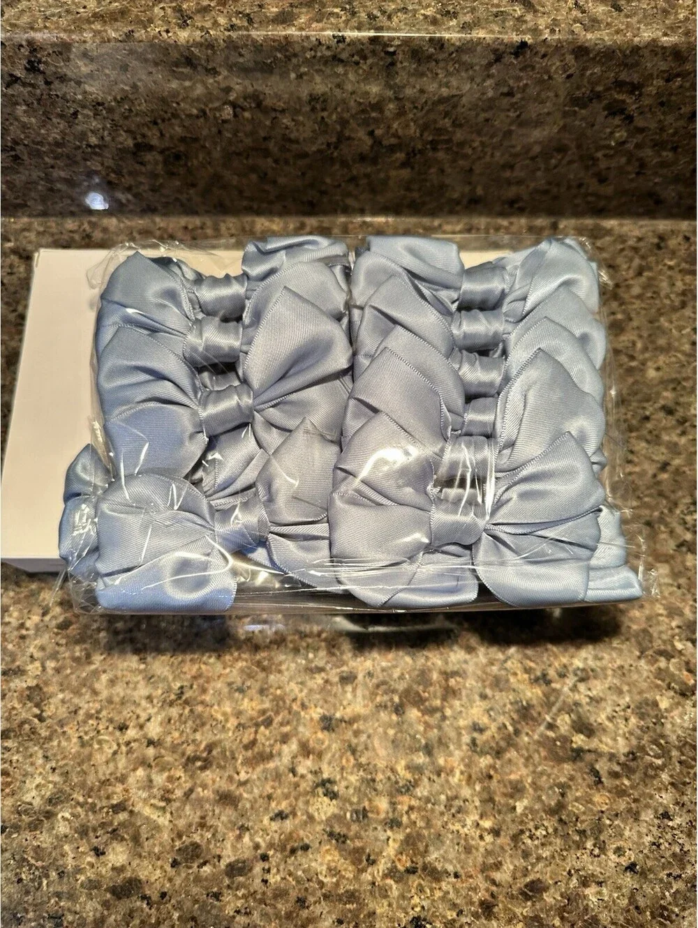 Light Blue Satin Ribbon Bows, Small Lot of 20 Perfect for Crafts, Favors NEW